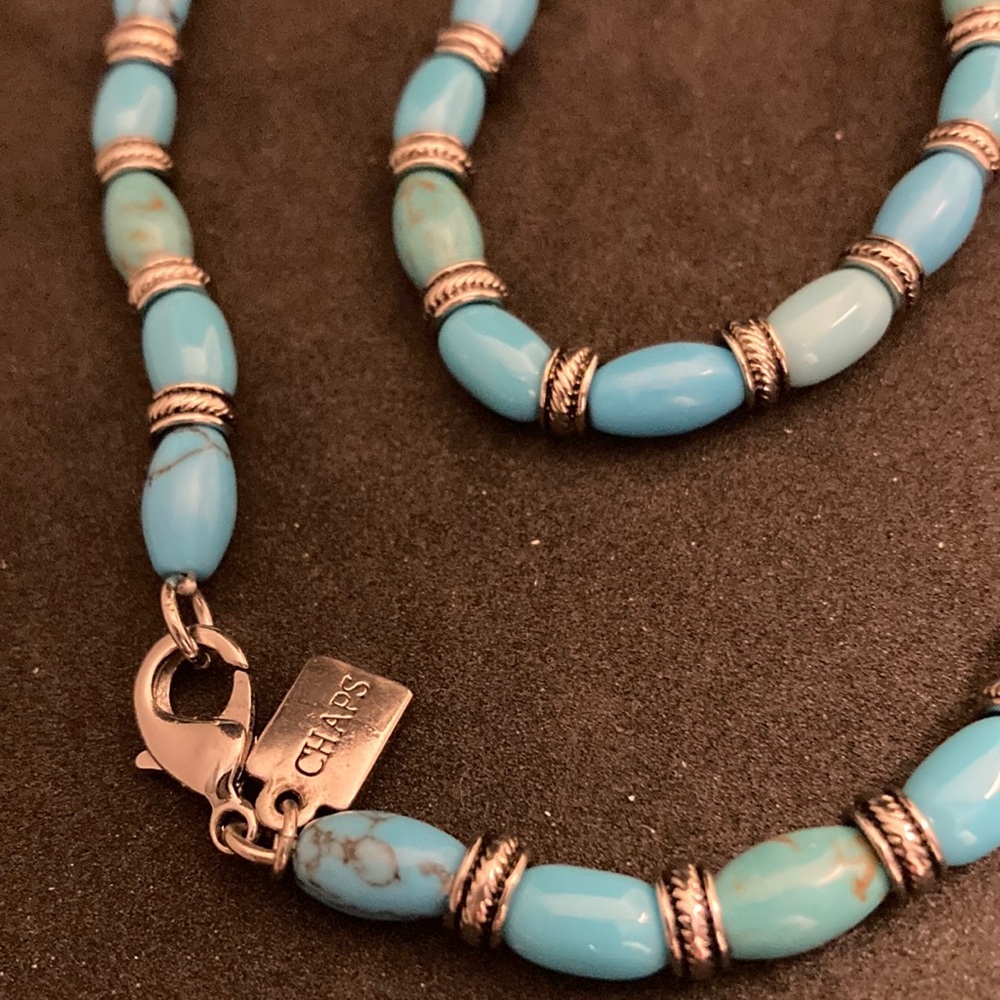 Chaps Turquoise and Silver Necklace